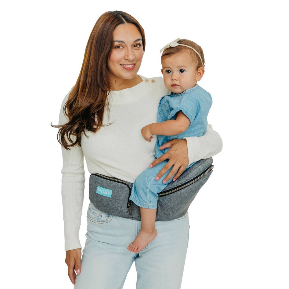 Photos - Baby Carrier Moby 2-in-1  + Hip Seat - Heather Gray