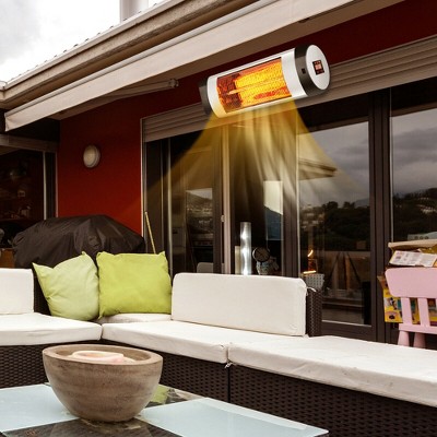 Black Wall Mounted Electric Infrared Heater with Remote