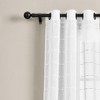 1pc 50"x84" Indoor/Outdoor Sheer Farmhouse Textured Curtain Panel White - Lush Décor: Light Filtering Patio Door Use - 3 of 4