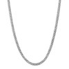 Black Bow Jewelry Men's 5.75mm 14K White Gold Solid Flat Beveled Curb Chain Necklace - 2 of 4