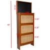 Racxily Rattan Shoe Cabinet for Entryway Flip Drawers & Black Pegboard,Vintage-Modern MDF Hidden Shoe Rack for Hallway/Foyer - 3 of 4
