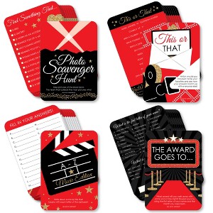 Big Dot of Happiness Red Carpet - 4 Movie Night Party Games - 10 Cards Each - Gamerific Bundle - 1 of 4