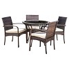 Charles 5pc Wicker Patio Dining Set with Cushions: Outdoor Furniture, Christopher Knight Home - 2 of 4