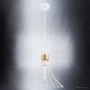 Urban Ambiance Luxury Transitional Pendant,  23''H x 16''W,  Matte White and Gold Finish, ULB2310 - 4 of 4