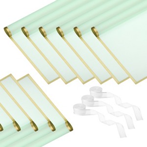 Unique Bargains Waterproof Flower Wrapping Paper with Ribbons for DIY Crafts Gift Packaging - 1 of 4