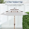 Best Choice Products Woodgrain Pattern 10ft 3-Tier Solar Patio Umbrella w/ 24 LED Lights, Tilt - 4 of 4
