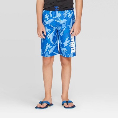 blue swim shorts