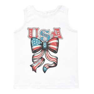 The Juniper Shop Coquette USA Bow Grunge Toddler Tank - 1 of 4