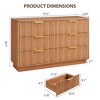 Modern 6 Drawer Dresser for Bedroom, 47 In Wood Chest of Drawers, Compact Nursery Dresser Storage Cabinet for Closet Living Room Apartment - 4 of 4