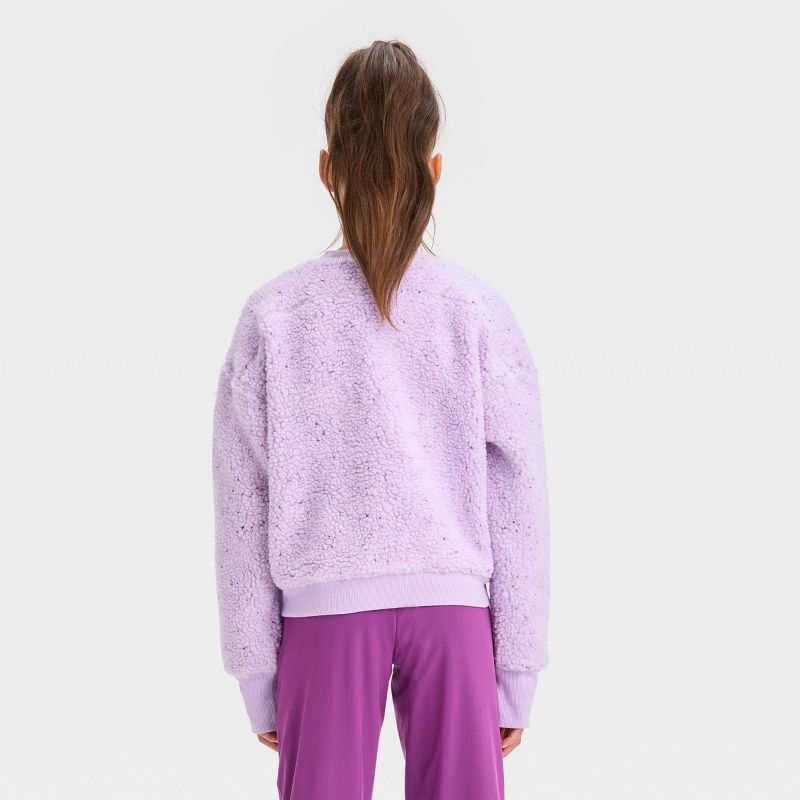 Girls&#39; Faux Fleece Shearling Pullover - All In Motion™, 3 of 5
