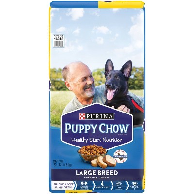 how long do large breed dogs need puppy food