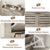 Farmhouse Shoe Cabinet with 2 Flip Down Drawers & 2 Hooks,  Narrow Wood Hallway Cabinet for Small Spaces, Apartments, - 2 of 4
