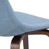 Sapphtopaz Modern Bar Stool Upholstered Dining Chairs with Curved Seat and Backrest Counter Height Barstools Set of 2 for Kitchen Island - 3 of 4