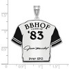 Black Bow Jewelry Sterling Silver Juan Marichal Signature Enamel Jersey Pendant - 4 of 4