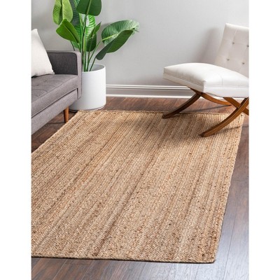 Hand-Braided Jute & Cotton 12'x16' Natural Indoor Area Rug