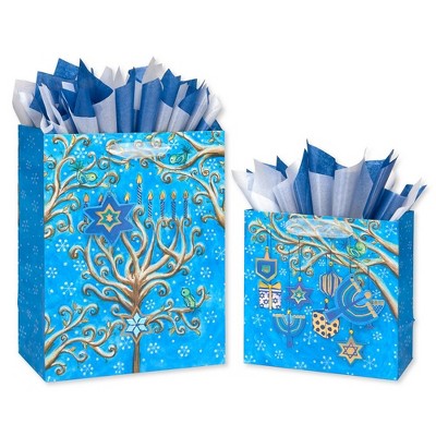Chanukah Bag with Tissue Paper - PAPYRUS