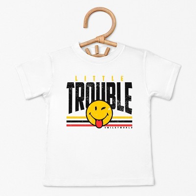 The Juniper Shop SmileyWorld Little Trouble Toddler Short Sleeve Tee