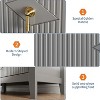6-Drawer Wood Fluted Dresser 54 Inch Wide, Modern Chest of Drawers, Storage Organizer Cabinet for Living Room, Hallway, Entryway, - 3 of 4