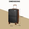 Hykolity 26" Checked Luggage Expandable Scratch-Resistant Suitcase Hardshell Lightweight Hardside Luggage - 2 of 4