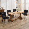 MAYEERTY French Vintage Dining Chair - Tufted Fabric Upholstery, Set of 2 - 3 of 4