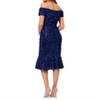 Women's Off The Shoulder Lace Fit And Flare Dress - Xscape - 3 of 4