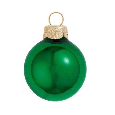 Northlight 40ct Shiny Glass Ball Christmas Ornament Set 1.5" - Green Xmas