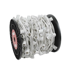 Novelty Lights C9 Magnetic Socketed Holiday Light String, White Wire, E17 Sockets, For Steel Surfaces - 1 of 4