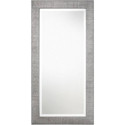 Uttermost Rectangular Vanity Accent Wall Mirror Modern Beveled Silver Gray Frame 24" Wide for Bathroom Bedroom Living Room Home
