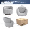 Swivel Barrel Accent Lounge Chair with 360¡ã Metal Base, High-Density Foam, Stain-Resistant Upholstery and No Assembly Required - 4 of 4