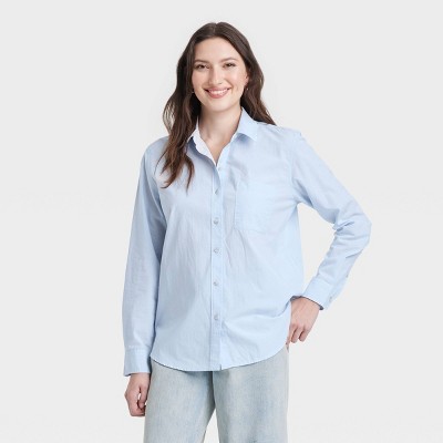 Women's Long Sleeve Collared Button-Down Shirt - Universal Thread™
