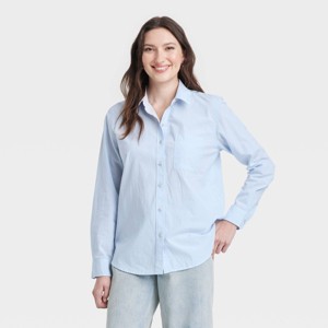 Women's Long Sleeve Collared Button-Down Shirt - Universal Thread™ - 1 of 3