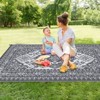 Outdoor Plastic Straw Rug Waterproof Patio Rug Reversible Medallion Carpet, Foldable Portable Camping Mat with Storage Bag, Carpet for Balcony - 4 of 4