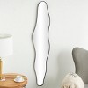 59"x12" Metal Slim Abstract Wavy Wall Mirror Black - Olivia & May: Contemporary Style, No Assembly Required, Includes Hardware - 2 of 4