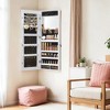 Jewelry Cabinet Organizer, Wall/Door Mount Armoire with Full-Length Lighted Mirror, Built-in Makeup Mirror, 2 Drawers - Lockable - 4 of 4
