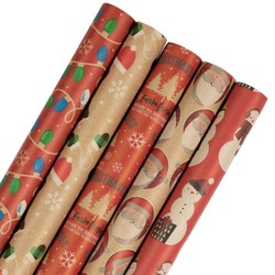 Multi Styles 6x Christmas Wrapping Paper Roll Xmas Festive Gift Print Wrap 