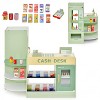 Costzon Kids Grocery Store Playset, Wooden Pretend Store with Chalkboard, Cash Register, Vending Machine & Play Food Accessories (Green) - 4 of 4