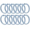 Home Mart Goods Light Blue 12 Piece Premium Plastic Shower Curtain Hooks Rings Round 2.25" Inches - 2 of 3