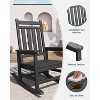 Adirondack Outdoor Rocking Chair, All Weather HDPE Plastic Patio Rocker Chair with Wide Armrests - 2 of 4