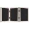 Americanflat Hinged 3 Photo Frame in Light Wood MDF - Desk Photo Frame for 4X6" Photos - Tri Folding Picture Frame For Desk - 3 of 4