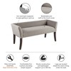 NicBex Accent Nailhead Trim Ottoman Bench with Back & Flared Arms,Upholstered Bedroom Bench Shoe Bench for Living Room,Bedside - 4 of 4
