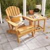 JUJABU Oversized Wooden Folding Adirondack Chair with Pre-Assembled Backrest and SeatBoard - 3 of 4