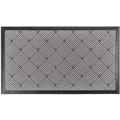 Farmlyn Creek Half Circle Grey Door Mat, Indoor Outdoor Doormat (30 X 18  In) : Target