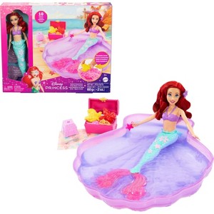 Disney Princess 12.7" Ariel Doll Red Hair/Blue Eyes and Pool Set with Moldable Sand Inspired by Disney the Little Mermaid - 1 of 4