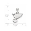 Black Bow Jewelry 14k White Gold St. Louis Blues NHL Small Pendant - 2 of 3