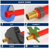 Topteng Combo Angle Head Pex Pipe Plumbing Crimping Tool for Copper Crimp Jaw Sets 1/2" & 3/4" with Go/No-Go Crimp Gauge - 2 of 4