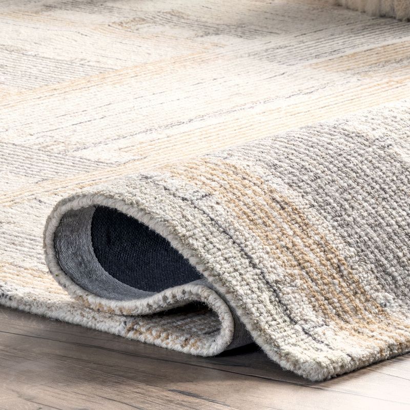 Arvin Olano x RugsUSA - Deco Striped Tile Wool Area Rug, 5 of 12