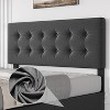 Full Size Bed Frame with 4 Storage Drawers and Headboard, Linen Upholstered Platform Bed Frame with Wooden Slats Support, Button Tufted Design, Grey - 4 of 4