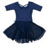Leveret Girls Elbow Sleeve Skirt Leotard - 2 of 4