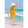 HAPPY BAY Women's Summer Beach Bikini Sheer Chiffon Cover up V Neck Dress Bathing Suit Swimwear Coverups for Women X-Large-XX-Large Yellow Solid - 4 of 4