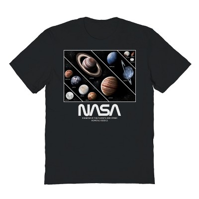 NASA Men's Diagram Short Sleeve Graphic Cotton T-Shirt